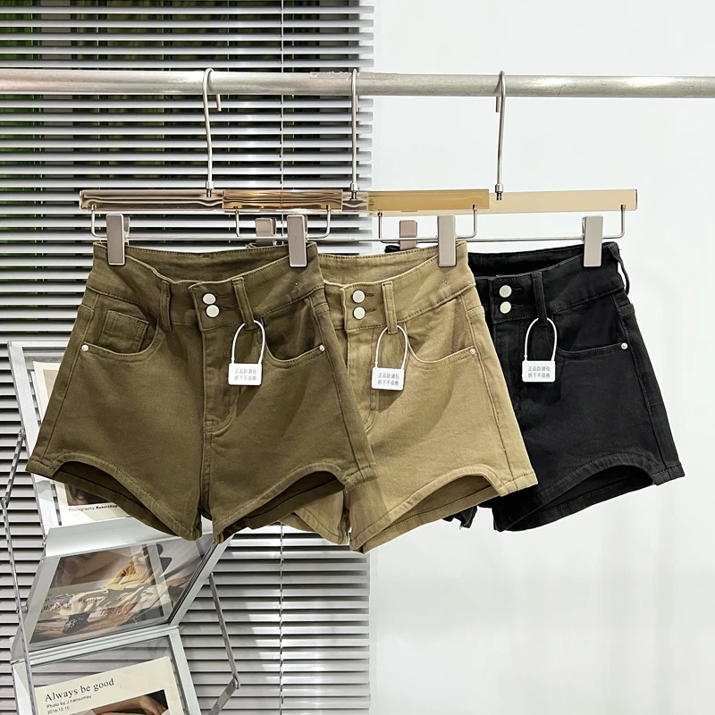 Korean Style Short Elastic Jeans Women Summer Irregular Arc High Waist Hip Wrapped Denim Shorts Fashion Trend Hot Pants
Korean Style Short Elastic Jeans Women Summer Irregular Arc High Waist Hip Wrapped Denim Shorts Fashion Trend Hot Pants