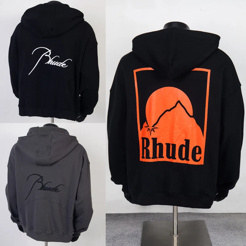 American Street Rhude Jacket Sweatshirt High Quality Casual Men Women Loose Embroidery Letter Hoodie
American Street Rhude Jacket Sweatshirt High Quality Casual Men Women Loose Embroidery Letter Hoodie