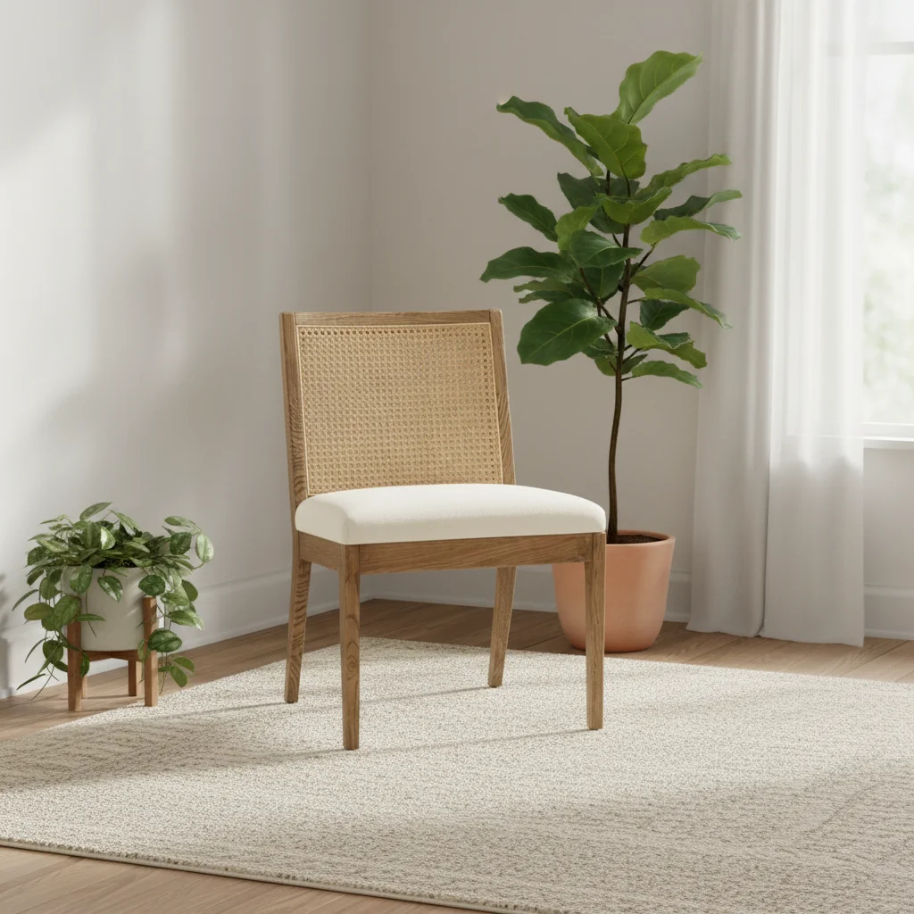 Modern Ergonomic Foldable Portable Leisure Design Rattan Backrest Light Cafe Dining Chair for Supermarket Hotel & Restaurant Use
Modern Ergonomic Foldable Portable Leisure Design Rattan Backrest Light Cafe Dining Chair for Supermarket Hotel & Restaurant Use