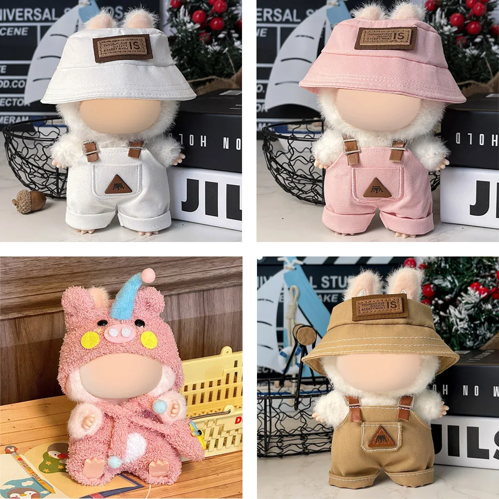 17cm Labubu Doll Clothes Set Casual Overalls with Hat Animal Cosplay Costume Fashion Doll DIY Accessories
17cm Labubu Doll Clothes Set Casual Overalls with Hat Animal Cosplay Costume Fashion Doll DIY Accessories