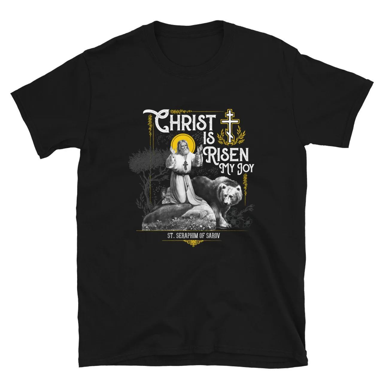 St Seraphim Christ Is Risen T-Shirt 100% Cotton O-Neck Short Sleeve Summer Casual Mens T-shirt Streetwear
St Seraphim Christ Is Risen T-Shirt 100% Cotton O-Neck Short Sleeve Summer Casual Mens T-shirt Streetwear