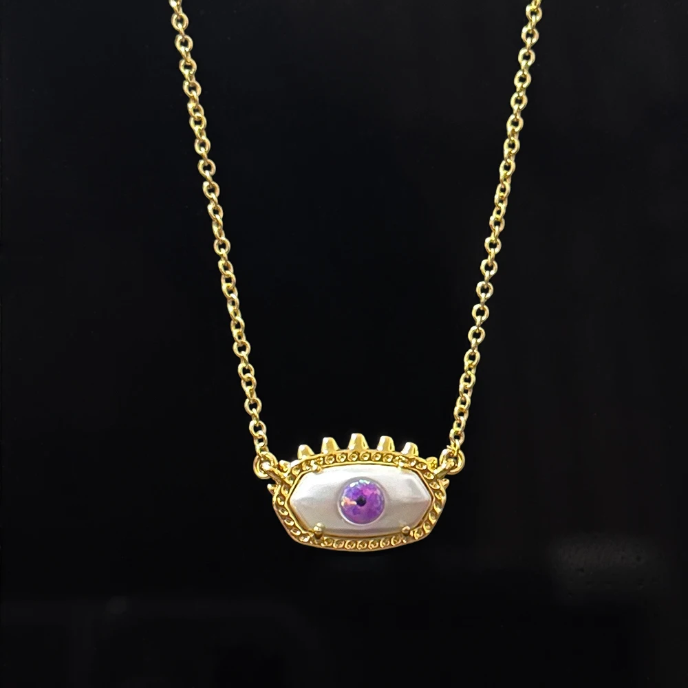 VKVVA Elisa Evil Eye Short Pendant Necklace In Ivory Mother Of Pearl Fashion Jewelry for Women Birthday Gifts
VKVVA Elisa Evil Eye Short Pendant Necklace In Ivory Mother Of Pearl Fashion Jewelry for Women Birthday Gifts