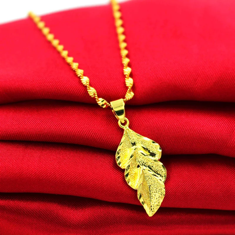 New Gold Leaf 100% 14K Gold Chain Euro Plated Pure 24k Gold Necklace Alloy Korean Girlfriend Gift 18k Yellow Color Party Jewelry
New Gold Leaf 100% 14K Gold Chain Euro Plated Pure 24k Gold Necklace Alloy Korean Girlfriend Gift 18k Yellow Color Party Jewelry