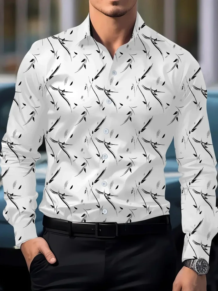 Men's high-quality long sleeved lapel button up shirt, comfortable and soft for business and casual men, printed men's shirt
Men's high-quality long sleeved lapel button up shirt, comfortable and soft for business and casual men, printed men's shirt