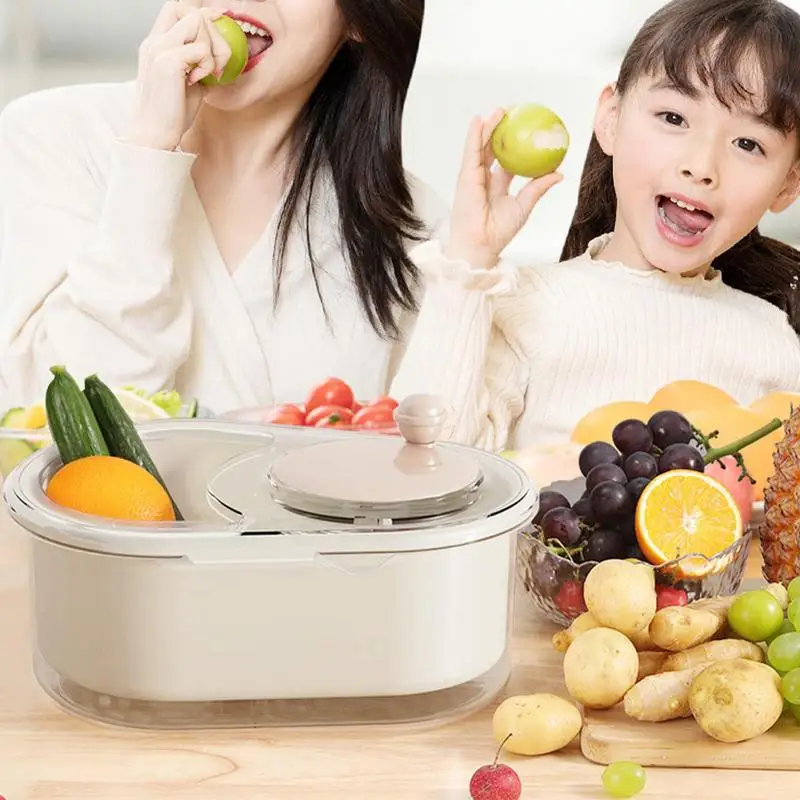 Fruit Washer Spinner Salad Washer Spinner Fruit Cleaner Kitchen Food Prep Tool Labour-Saving Gadgets For Strawberry Lettuce
Fruit Washer Spinner Salad Washer Spinner Fruit Cleaner Kitchen Food Prep Tool Labour-Saving Gadgets For Strawberry Lettuce