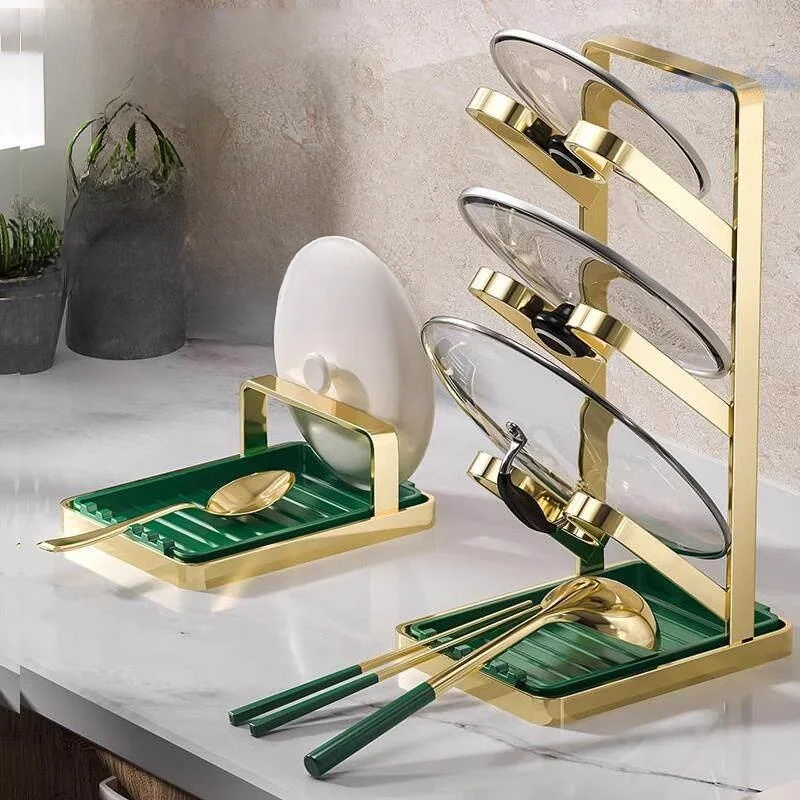 High-End Kitchen Storage Rack Iron Material No Drilling Required Multi-Function Pot Lid Holder Cutting Board Stand Organizer
High-End Kitchen Storage Rack Iron Material No Drilling Required Multi-Function Pot Lid Holder Cutting Board Stand Organizer