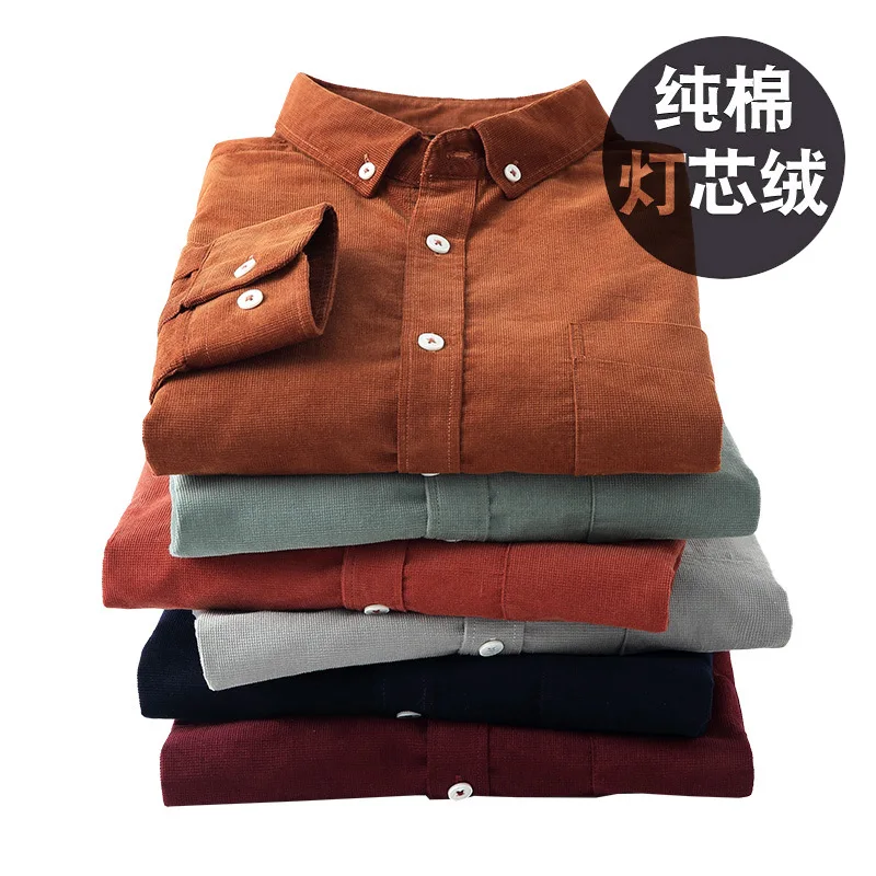 New Winter Plaid Shirt With Plush For Men Casual Long Sleeve Shirts Corduroy Japanese vintage men's shirt
New Winter Plaid Shirt With Plush For Men Casual Long Sleeve Shirts Corduroy Japanese vintage men's shirt