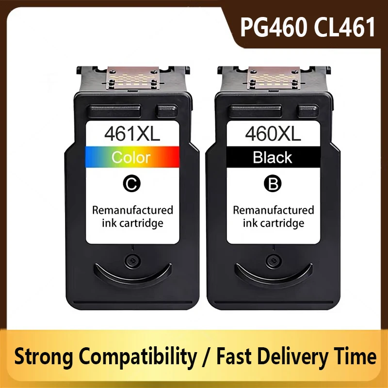 PG460 CL461 460XL 461XL Compatible Ink Cartridge Remanufactured For Canon Pixma TS5340 TS7440 Printers Ink Cartridge
PG460 CL461 460XL 461XL Compatible Ink Cartridge Remanufactured For Canon Pixma TS5340 TS7440 Printers Ink Cartridge