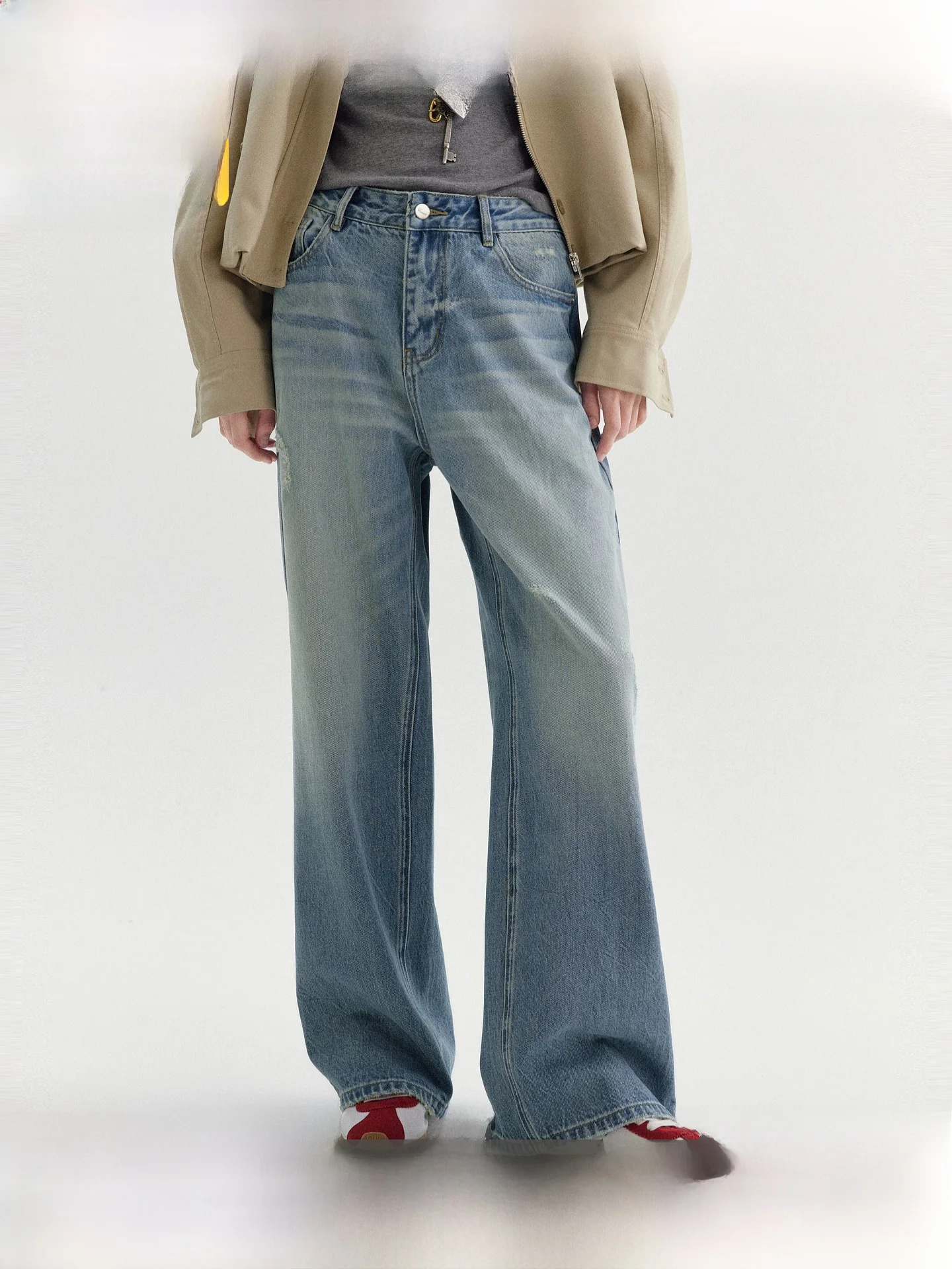 Fano American Retro High Waist Wide Leg Straight Jeans Women's Autumn New Hole Ruffle Denim Pants Commute Style Spring Youth
Fano American Retro High Waist Wide Leg Straight Jeans Women's Autumn New Hole Ruffle Denim Pants Commute Style Spring Youth