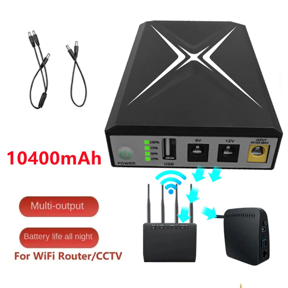 10400mAh DC12V 9V 5V Mini UPS Available Capacity Over Uninterruptible Power Supply for Webcam Router Modem IP Cam Phone
10400mAh DC12V 9V 5V Mini UPS Available Capacity Over Uninterruptible Power Supply for Webcam Router Modem IP Cam Phone