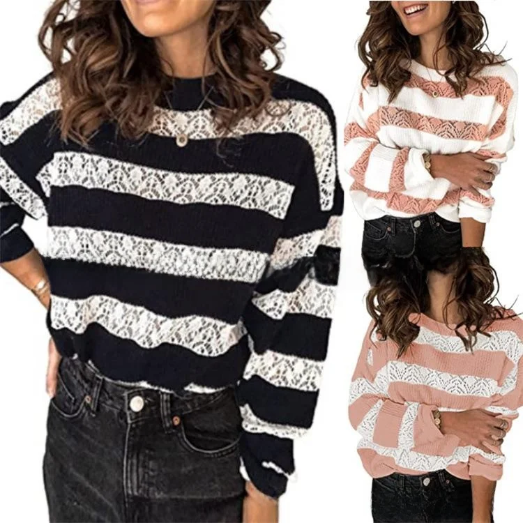 Женский длинный полосатый свитер с цветными блоками, удобный, стандартного кроя, для ношения под одеждой, модный трикотаж с узором зебры
Женский длинный полосатый свитер с цветными блоками, удобный, стандартного кроя, для ношения под одеждой, модный трикотаж с узором зебры