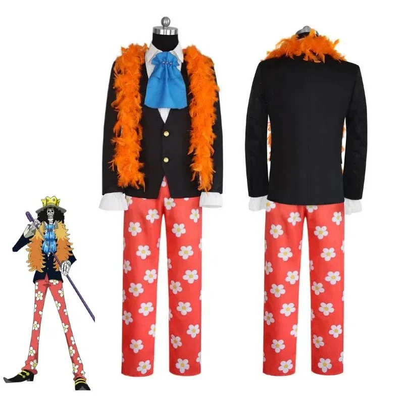 Anime Burukku BROOK Cosplay Costume Men's Uniform Coat Shirt Pants Accessory Set Halloween Holiday Party Role Play Outfit
Anime Burukku BROOK Cosplay Costume Men's Uniform Coat Shirt Pants Accessory Set Halloween Holiday Party Role Play Outfit