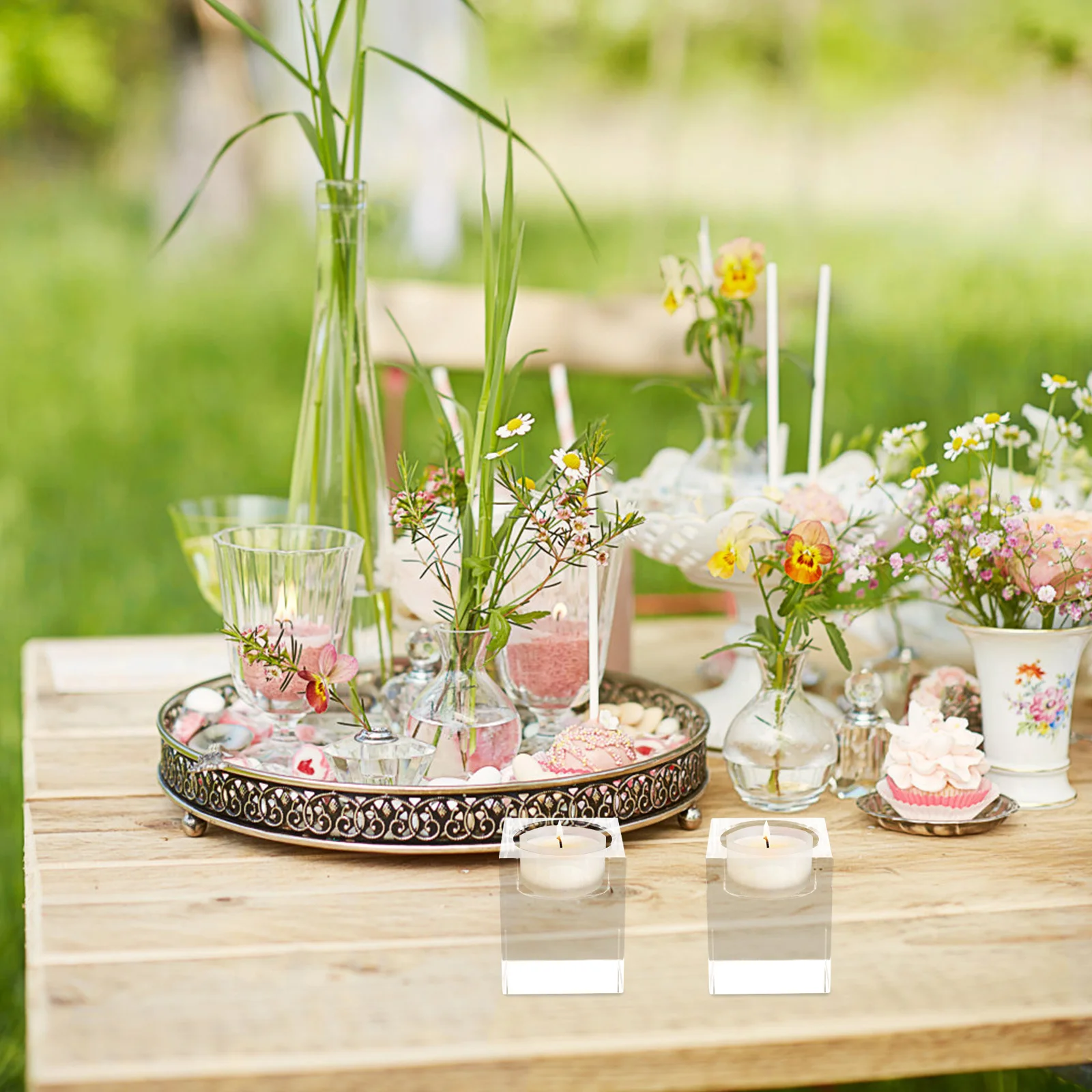 4Pcs Transparent Crystal Square Holders Elegant Dining Table Centerpieces Wedding Home Decor Tealight Holder
4Pcs Transparent Crystal Square Holders Elegant Dining Table Centerpieces Wedding Home Decor Tealight Holder