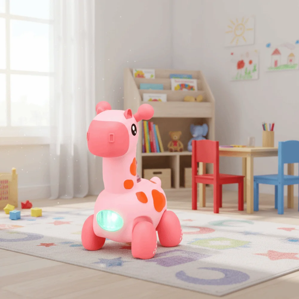 Cute Sound and Light Giraffe with Leash Electric Animals Cartoon Plastic Interactive Crawling Stage
Cute Sound and Light Giraffe with Leash Electric Animals Cartoon Plastic Interactive Crawling Stage
