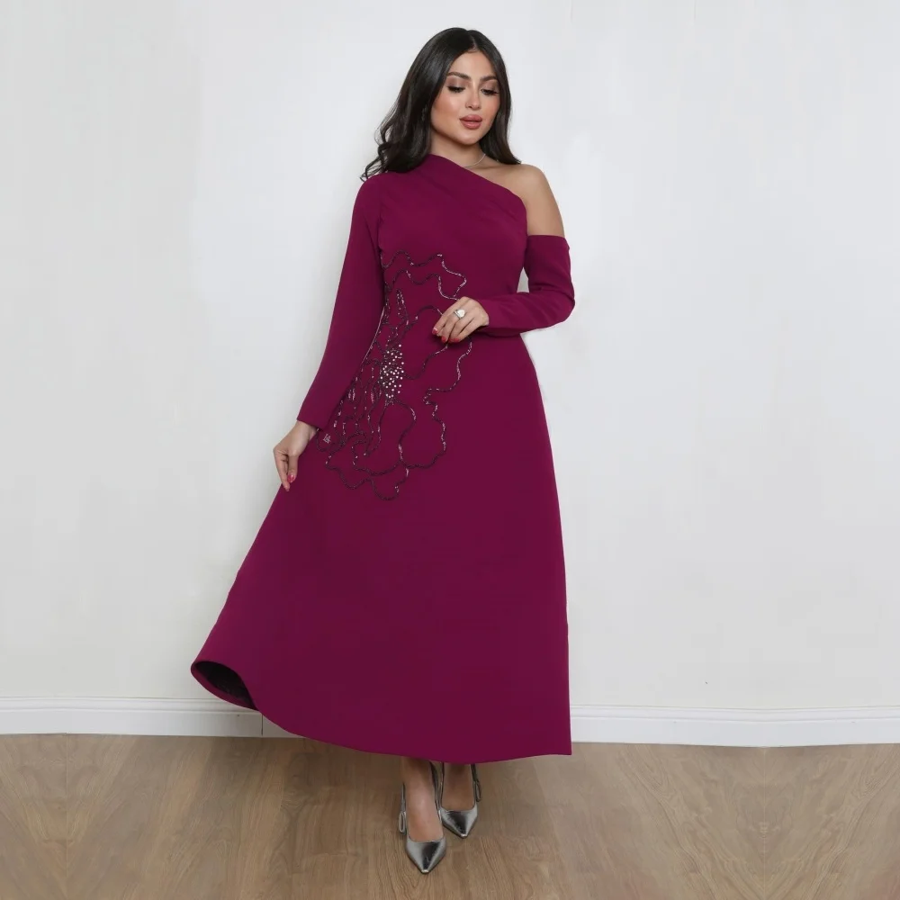 Customized Party Gown Jersey Sequined Off-the-shoulder A-line Midi Dresses Bespoke Occasion Evening Classic Simple Elegant
Customized Party Gown Jersey Sequined Off-the-shoulder A-line Midi Dresses Bespoke Occasion Evening Classic Simple Elegant