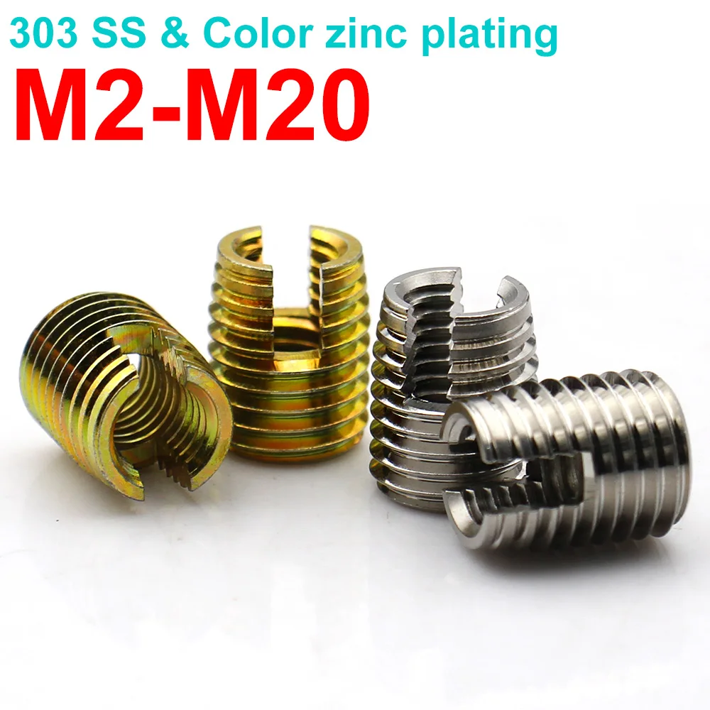 303 Stainless Steel Slotted Threaded Insert Self Tapping Thread Repair Insert Type 302 Internal External Thread Nut M2–M20
303 Stainless Steel Slotted Threaded Insert Self Tapping Thread Repair Insert Type 302 Internal External Thread Nut M2–M20