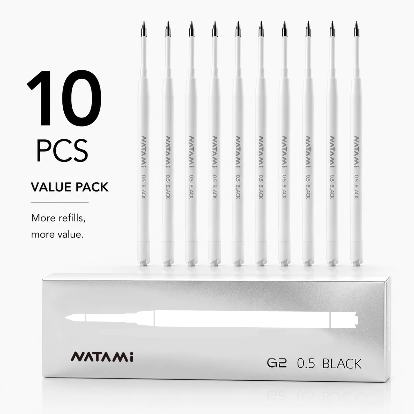 Natami 10PCS G2 Gel Pen Refills 0.5mm Black Ink – Smooth Writing, Quick Dry, Long Lasting, Compatible with Most G2 Pens Office S
Natami 10PCS G2 Gel Pen Refills 0.5mm Black Ink – Smooth Writing, Quick Dry, Long Lasting, Compatible with Most G2 Pens Office S