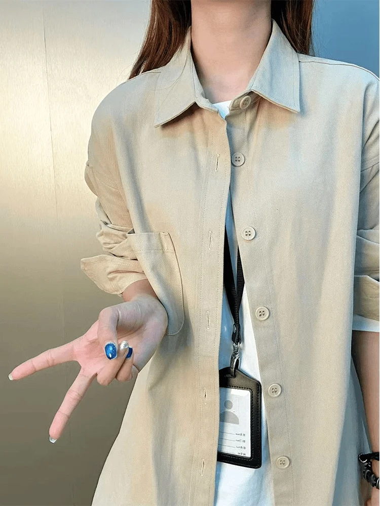 Light Khaki Pure Cotton Workwear irt Men's Long Sve Spring Season Retro Collar Thin Outerwear Layering Jaet
Light Khaki Pure Cotton Workwear irt Men's Long Sve Spring Season Retro Collar Thin Outerwear Layering Jaet