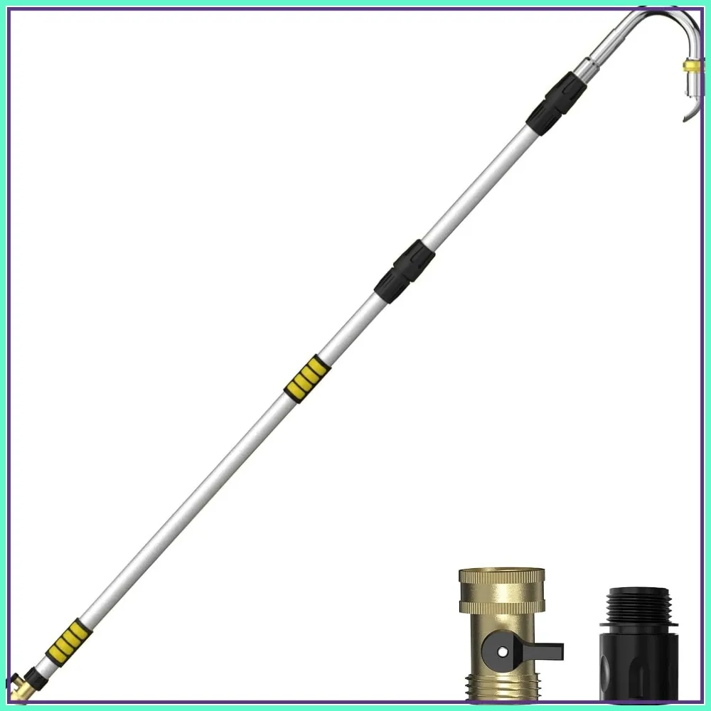 24FT Gutter Cleaning Tool with Bendable Wand & Quick Connect Adapter for Garden Hose, Ground-Level Reach
24FT Gutter Cleaning Tool with Bendable Wand & Quick Connect Adapter for Garden Hose, Ground-Level Reach