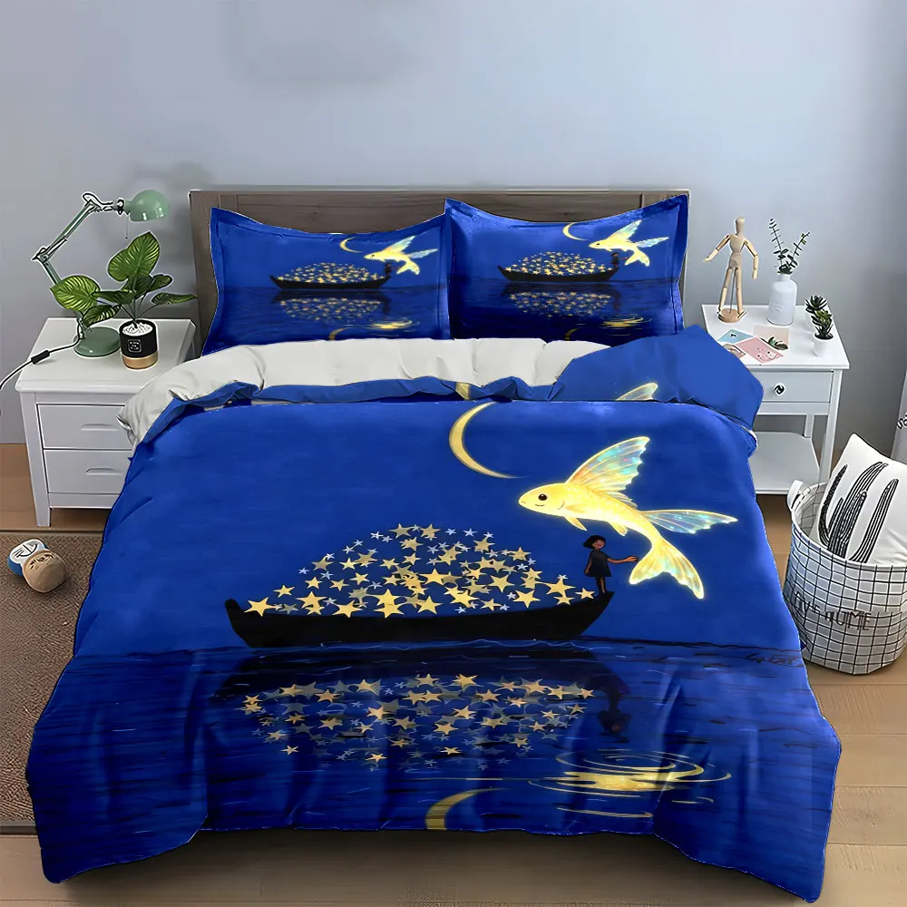 "Starry Night Decor Set" Soft Comfortable Duvet Cover Bedding Set Included 1*Duvet Cover & 2*Pillowcases, gift
"Starry Night Decor Set" Soft Comfortable Duvet Cover Bedding Set Included 1*Duvet Cover & 2*Pillowcases, gift