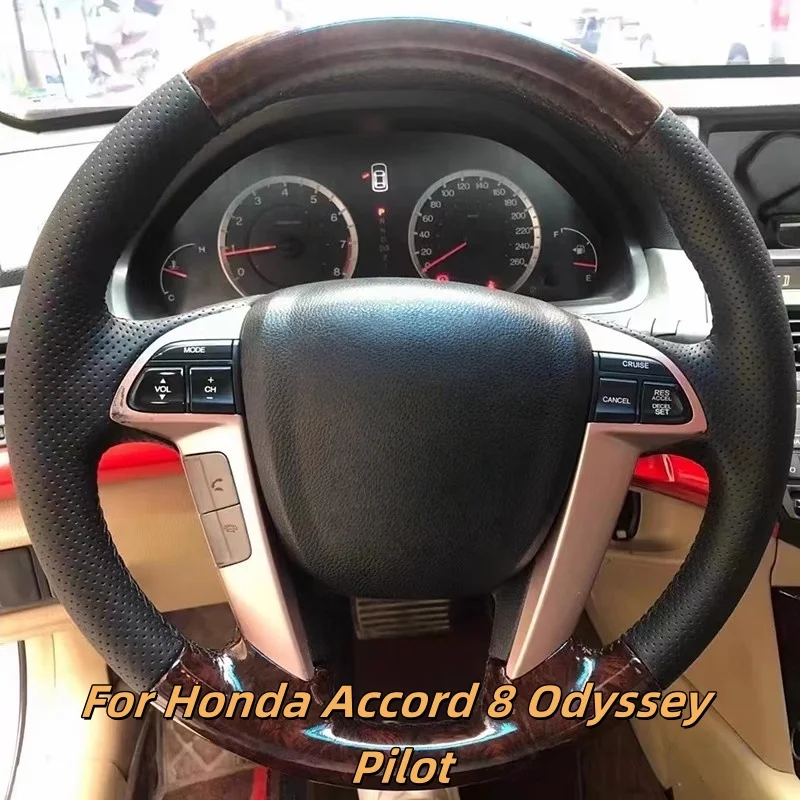 Чехол на руль автомобиля, сшитый вручную из натуральной кожи для Honda Accord 8, Odyssey Pilot, аксессуары для салона автомобиля
Чехол на руль автомобиля, сшитый вручную из натуральной кожи для Honda Accord 8, Odyssey Pilot, аксессуары для салона автомобиля