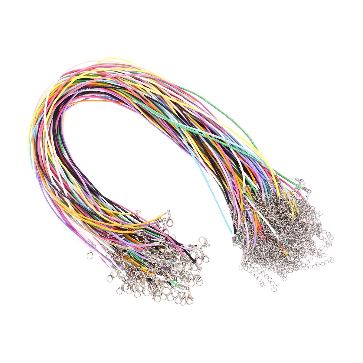 100 Pcs Necklace Rope Lobster Claw Buckle Waxed Cotton Cord Adjustable Length DIY Supplies Mixed Color Durable Stretchable
100 Pcs Necklace Rope Lobster Claw Buckle Waxed Cotton Cord Adjustable Length DIY Supplies Mixed Color Durable Stretchable