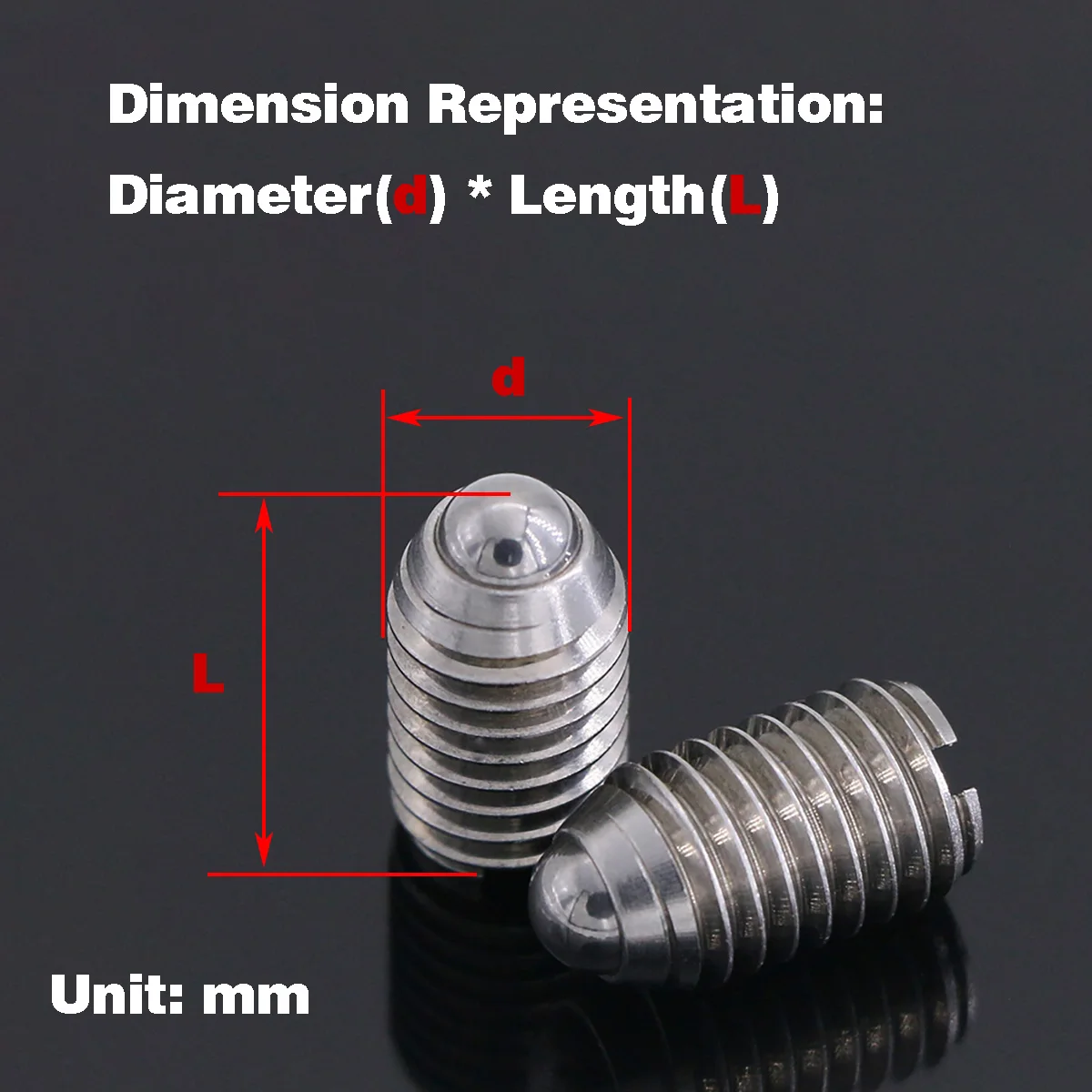 304 Stainless Steel Wave Ball Screw/Positioning Ball/ Locking Spring Ball Head Plunger/Slotted Screw
304 Stainless Steel Wave Ball Screw/Positioning Ball/ Locking Spring Ball Head Plunger/Slotted Screw