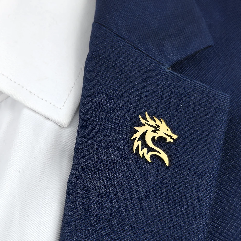 New Arrival Creative Stainless Steel Jewelry Chinese Elemental Dragon Totem Design Brooch Fashion Chest Accessories Fun Gift
New Arrival Creative Stainless Steel Jewelry Chinese Elemental Dragon Totem Design Brooch Fashion Chest Accessories Fun Gift