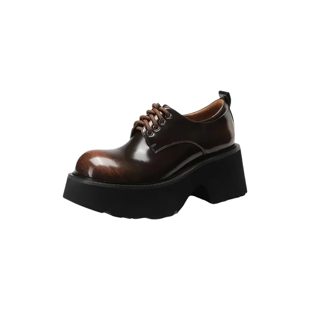 2025 Thick Heeld Woman Shoes Platform Loafers Square Heel Genuine Leather Handmade Shoes Spring Autumn Daily Single Footwear
2025 Thick Heeld Woman Shoes Platform Loafers Square Heel Genuine Leather Handmade Shoes Spring Autumn Daily Single Footwear
