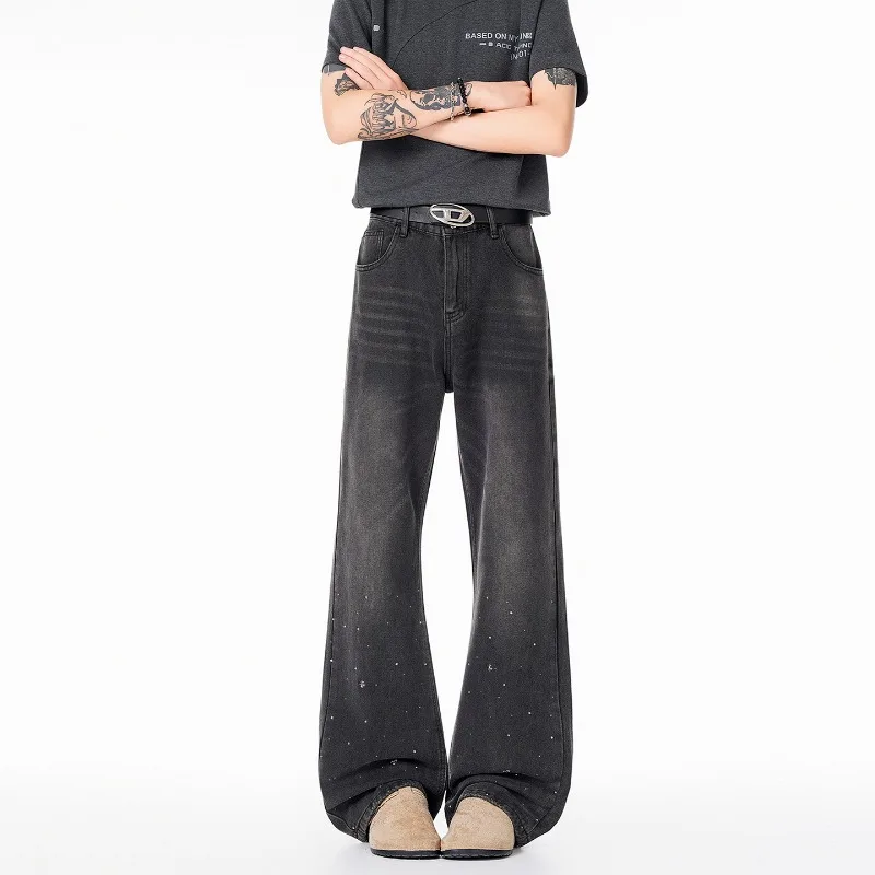 2026 New Men's Rhinestone Flare Jeans American High Street Style Vintage Washed Loose Baggy Denim Pants
2026 New Men's Rhinestone Flare Jeans American High Street Style Vintage Washed Loose Baggy Denim Pants