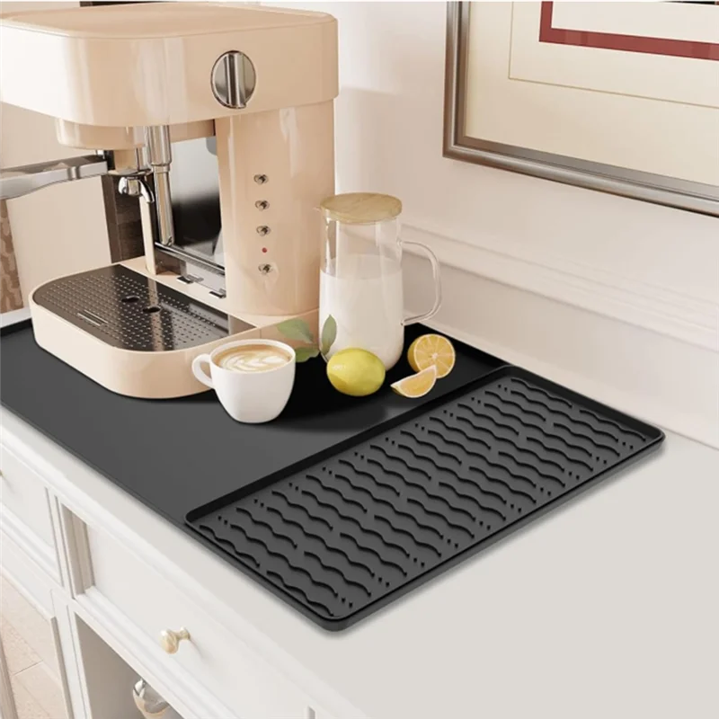 A70P Silicone Coffee Mat 15.75X23.6Inch Coffee Bar Mat With Detachable Dish Drying Mat Easy Clean Coffee Station Mat
A70P Silicone Coffee Mat 15.75X23.6Inch Coffee Bar Mat With Detachable Dish Drying Mat Easy Clean Coffee Station Mat