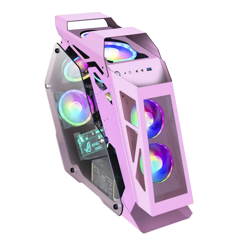 E-sports chassis Desktop computer host ATX water-cooled special-shaped chassis DIY acrylic full-side transparent chassis
E-sports chassis Desktop computer host ATX water-cooled special-shaped chassis DIY acrylic full-side transparent chassis
