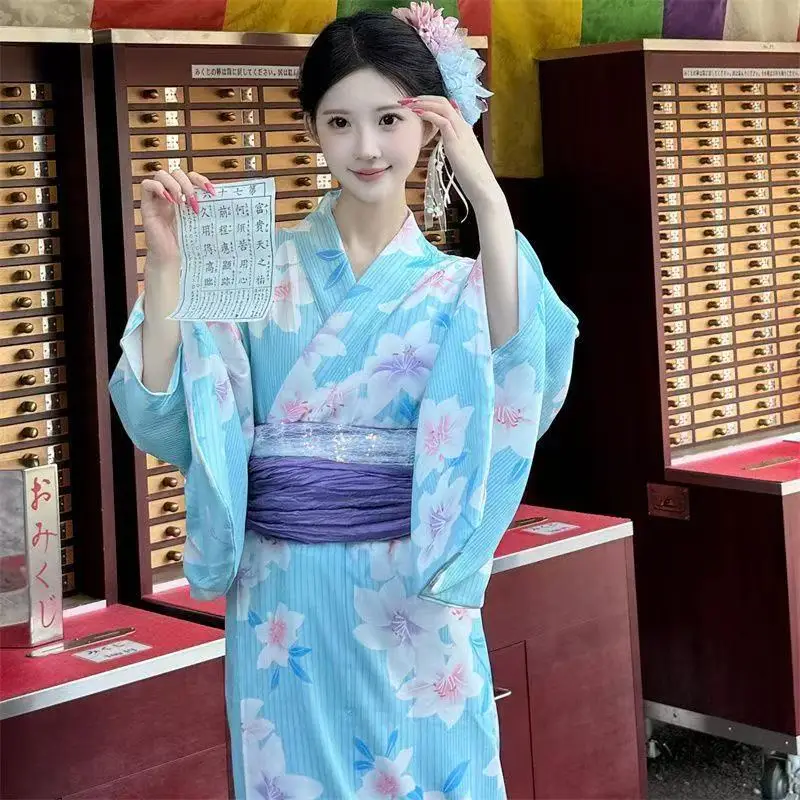 Summer Blue Kimono for Women Traditional Japanese Yukata Ancient Asian Costume Carnival Beach Party Cosplay Robe Gown Kimonos
Summer Blue Kimono for Women Traditional Japanese Yukata Ancient Asian Costume Carnival Beach Party Cosplay Robe Gown Kimonos