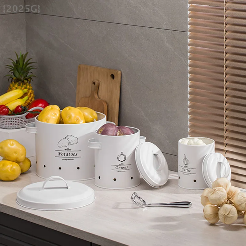 3 Pcs Metal Storage Bucket Set With 360-Degree Ventilation System Large Capacity Multipurpose Garlic Potato Storage Box {2025G}
3 Pcs Metal Storage Bucket Set With 360-Degree Ventilation System Large Capacity Multipurpose Garlic Potato Storage Box {2025G}