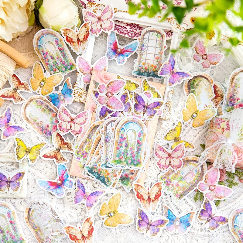 45 pcs/pack Stickers Vintage floral cat window butterfly hand ledger Decorative stickers materials scrapbooking 4 models
45 pcs/pack Stickers Vintage floral cat window butterfly hand ledger Decorative stickers materials scrapbooking 4 models