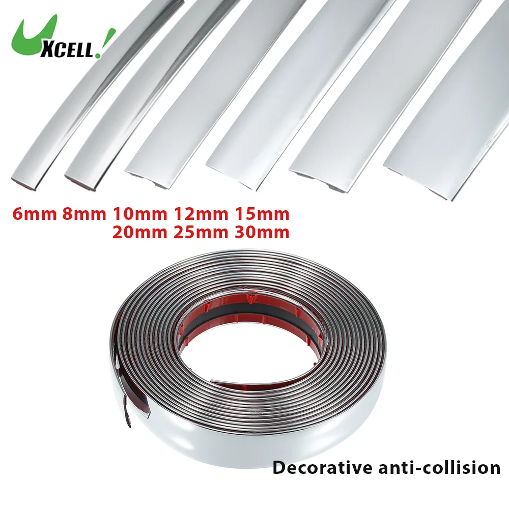 3M/5M Exterior Car Chrome Body Strip Bumper Auto Door Protective Moulding Styling Trim Sticker 6MM 8MM 10MM 12MM 15MM 20MM 30MM
3M/5M Exterior Car Chrome Body Strip Bumper Auto Door Protective Moulding Styling Trim Sticker 6MM 8MM 10MM 12MM 15MM 20MM 30MM