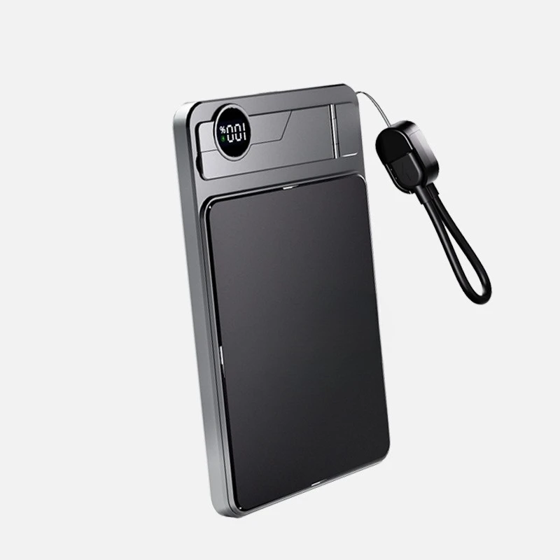 With bracket, wireless magnetic power bank ultra-thin mobile power supply
With bracket, wireless magnetic power bank ultra-thin mobile power supply