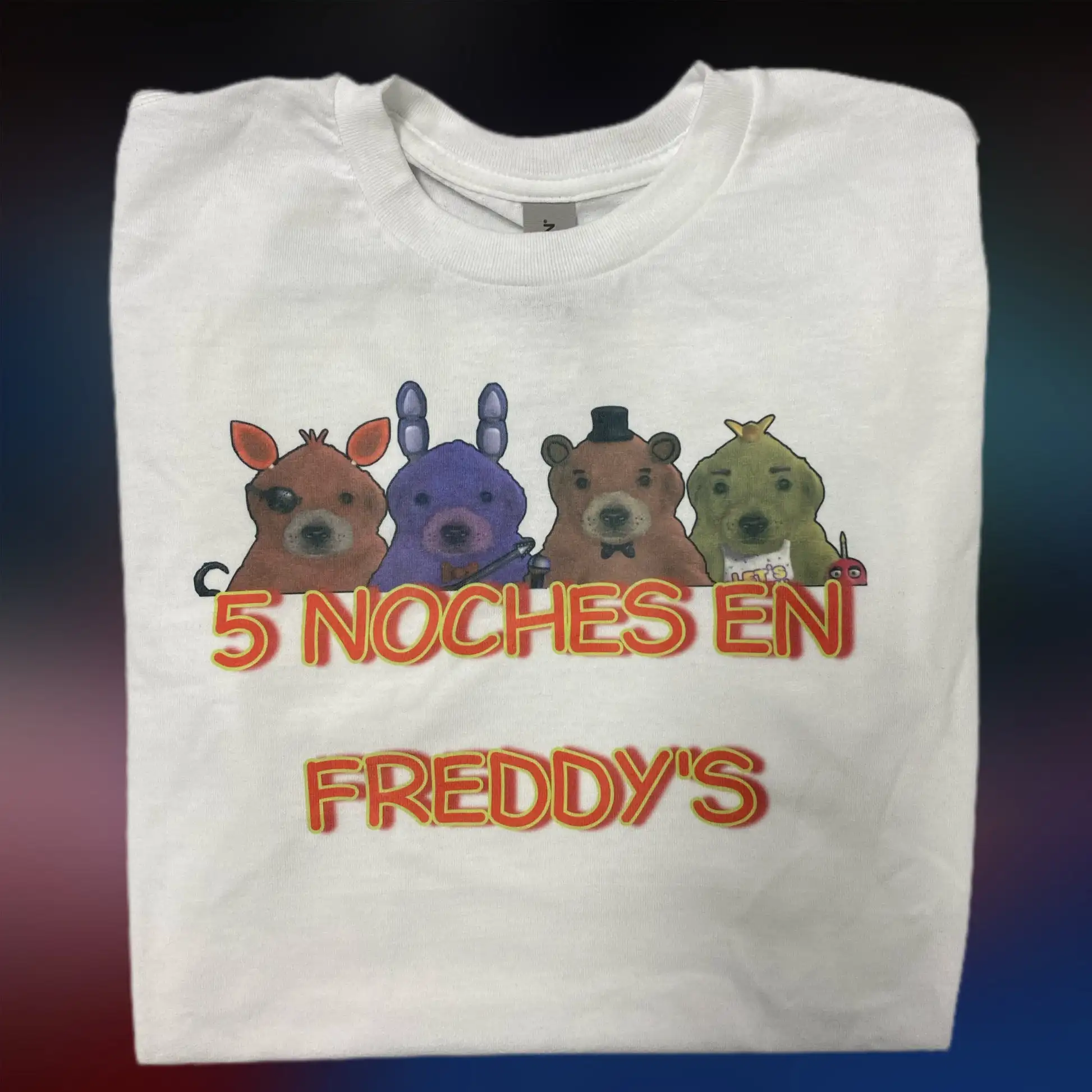 Футболка 5 Noches En Freddy’s с забавным принтом эмодзи, свободная футболка с короткими рукавами и круглым вырезом, повседневная хлопковая уличная одежда унисекс
Футболка 5 Noches En Freddy’s с забавным принтом эмодзи, свободная футболка с короткими рукавами и круглым вырезом, повседневная хлопковая уличная одежда унисекс