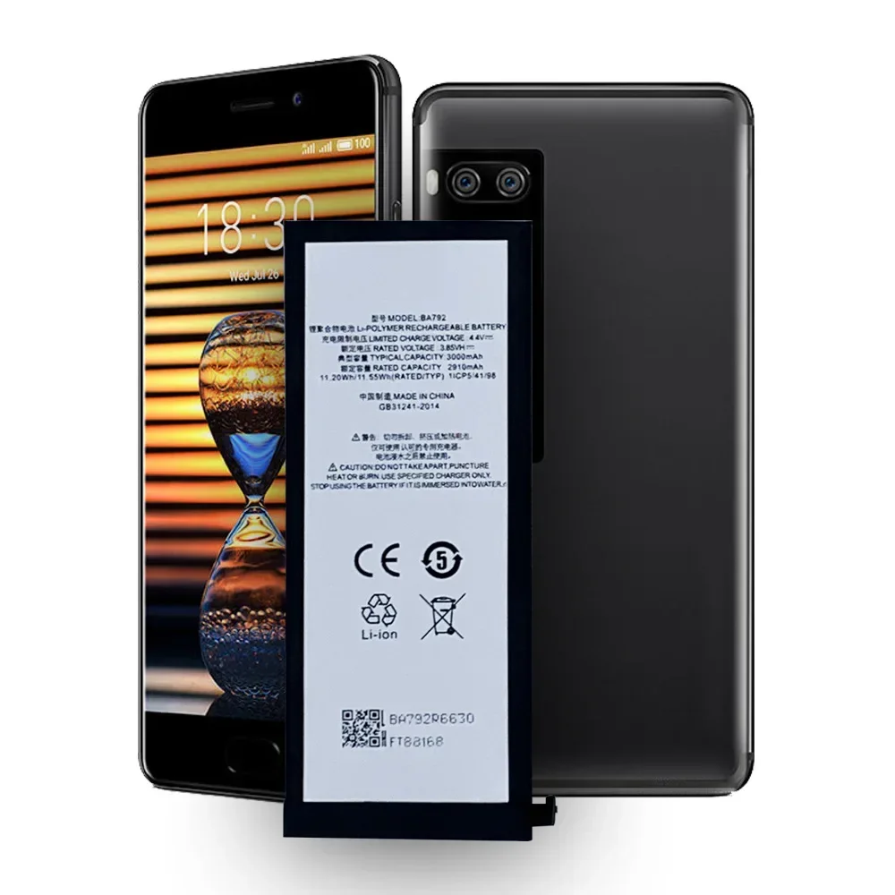 Сменный аккумулятор BA792 для Meizu Pro 7 BA-792, высококачественный мобильный телефон, встроенный литиевый аккумулятор 3000 мАч, новейшие аккумуляторы
Сменный аккумулятор BA792 для Meizu Pro 7 BA-792, высококачественный мобильный телефон, встроенный литиевый аккумулятор 3000 мАч, новейшие аккумуляторы