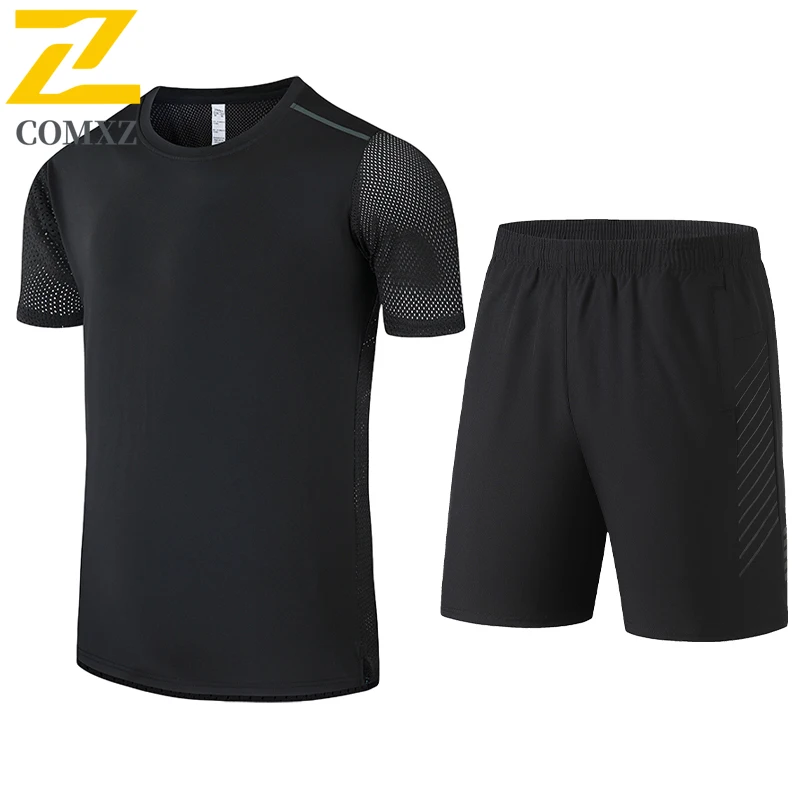 Ice Silk Men Sports Suit Short Sleeved Shorts Summer Mesh Breathable Sweat Absorbing Basketball Top Outdoor Running Fitness Suit
Ice Silk Men Sports Suit Short Sleeved Shorts Summer Mesh Breathable Sweat Absorbing Basketball Top Outdoor Running Fitness Suit
