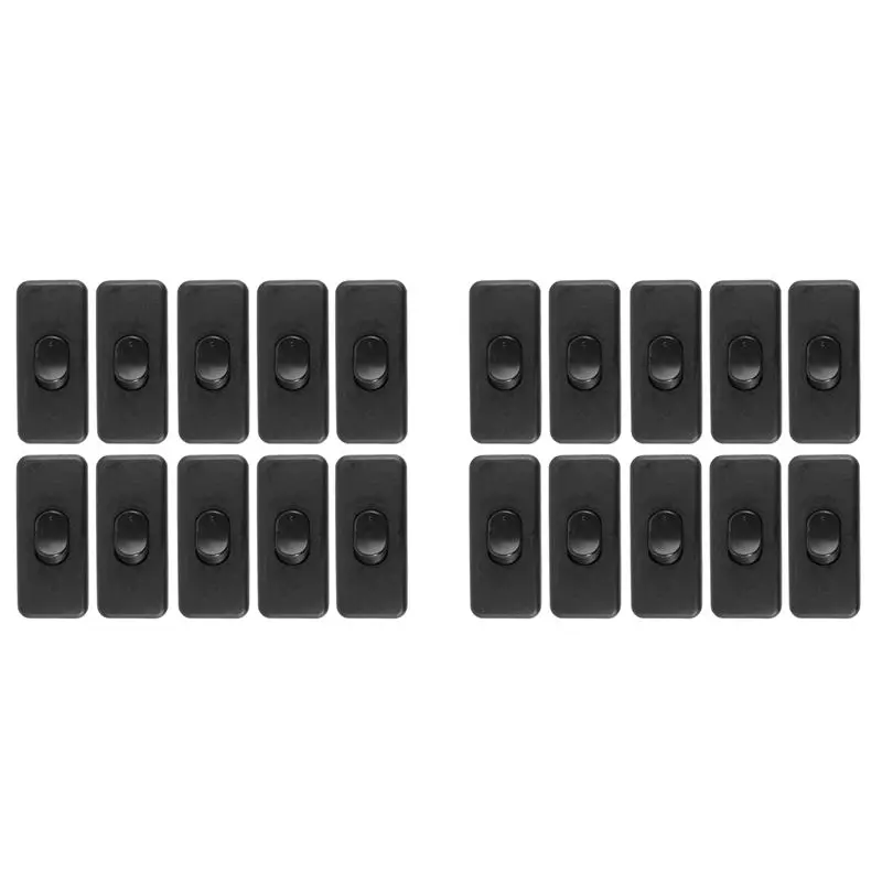 ABGG-20Pcs Ac125v 3A 250V 6A Black On/Off In Line Cord Switches For Bedroom
ABGG-20Pcs Ac125v 3A 250V 6A Black On/Off In Line Cord Switches For Bedroom