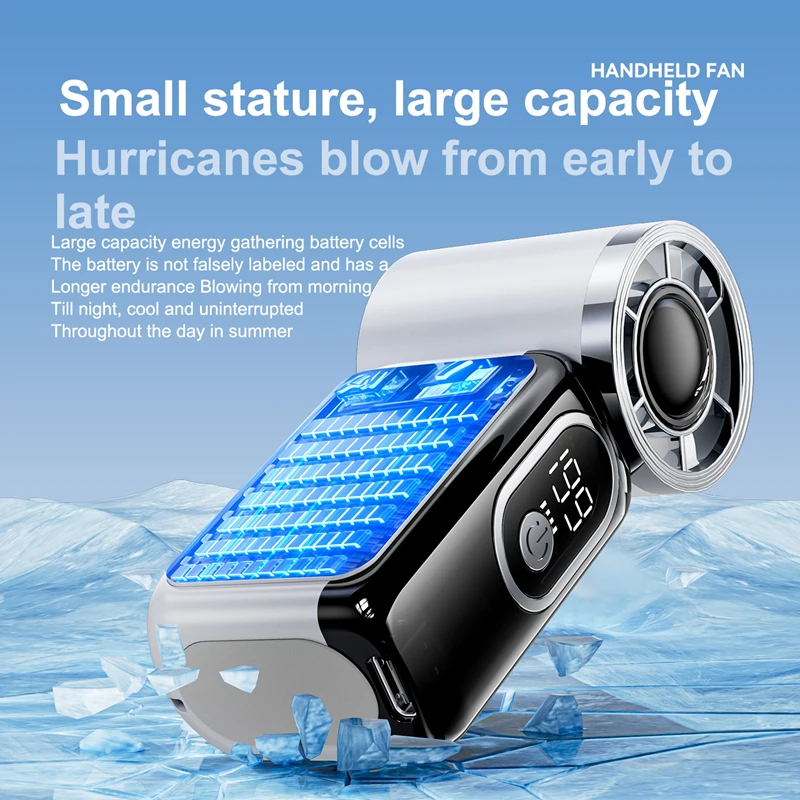 Digital Display Turbo Handheld Fan Mini Portable USB Rechargeable Ultra-Quiet Turbo Fan High Speed Cooling Outdoor Use 2026 New
Digital Display Turbo Handheld Fan Mini Portable USB Rechargeable Ultra-Quiet Turbo Fan High Speed Cooling Outdoor Use 2026 New