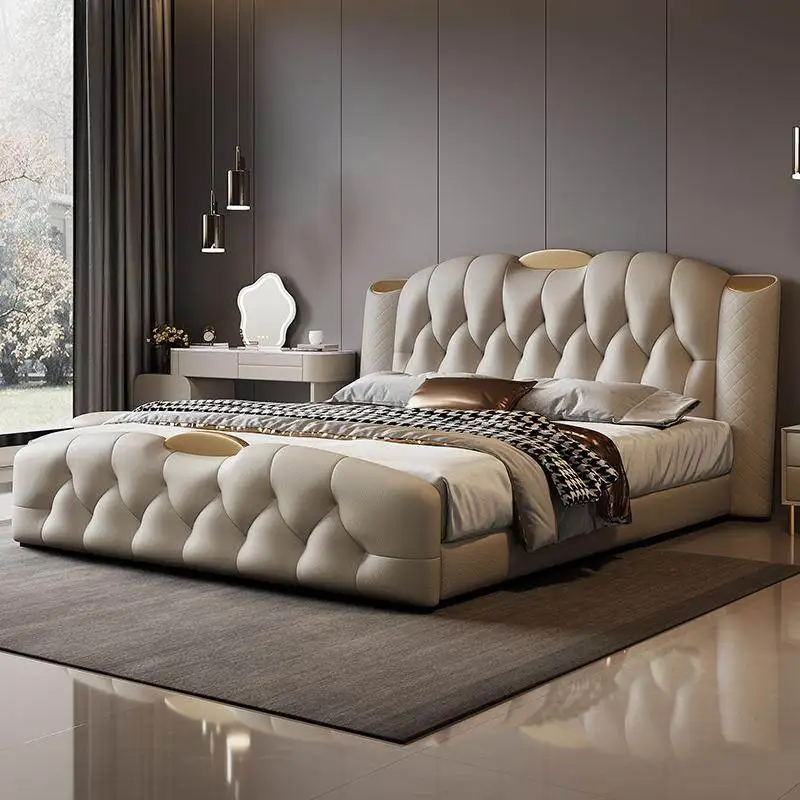 *Italian Style Light Luxury Pine Frame Leather Bed Modern Simple 2 m Double Master Bedroom High-end Atmospheric 2025 Wedding
*Italian Style Light Luxury Pine Frame Leather Bed Modern Simple 2 m Double Master Bedroom High-end Atmospheric 2025 Wedding
