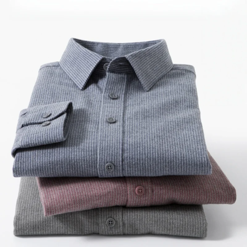 Men's Shirt, Wool Warm Shirt, Autumn Winter striped long-sleeved shirt for men, casual and thickened
Men's Shirt, Wool Warm Shirt, Autumn Winter striped long-sleeved shirt for men, casual and thickened