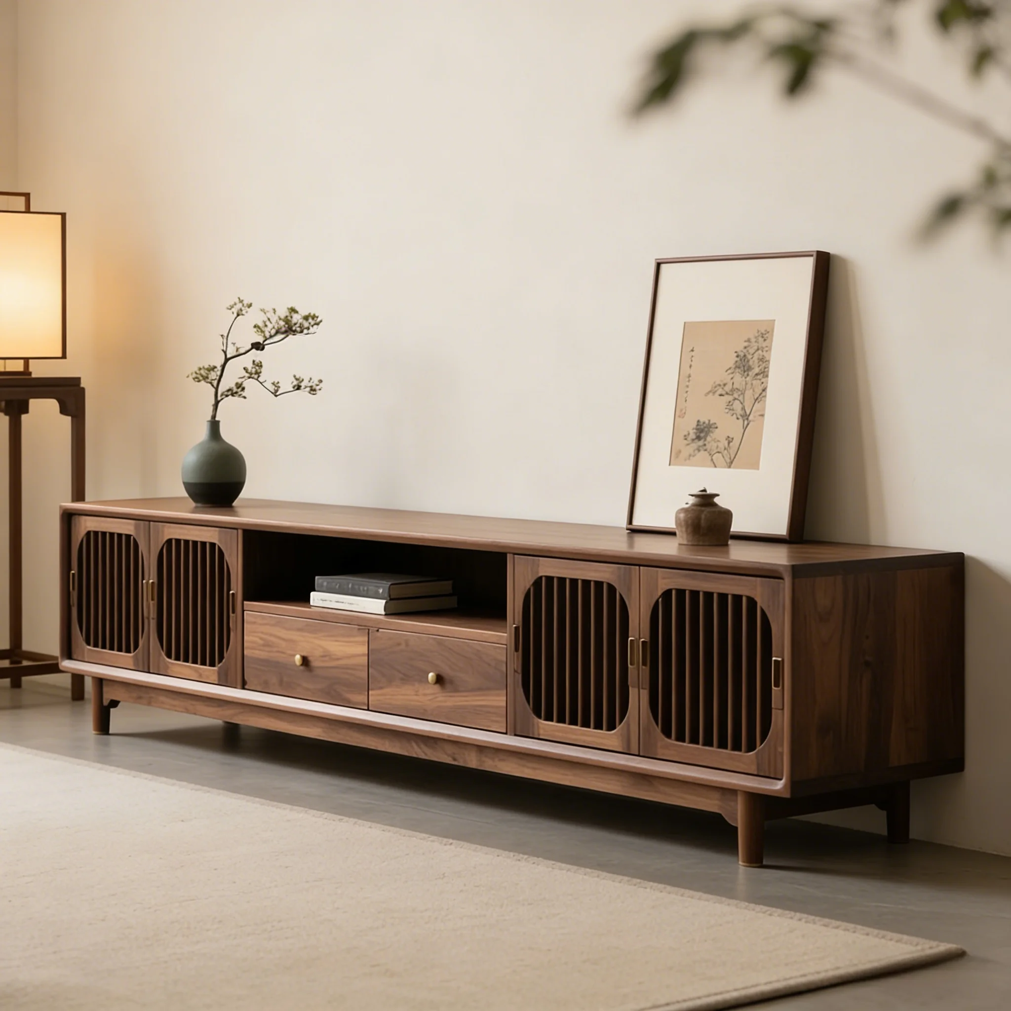 LH New Chinese TV Cabinet Solid Wood Entrance Zen Living Room Floor Cabinet Furniture
LH New Chinese TV Cabinet Solid Wood Entrance Zen Living Room Floor Cabinet Furniture