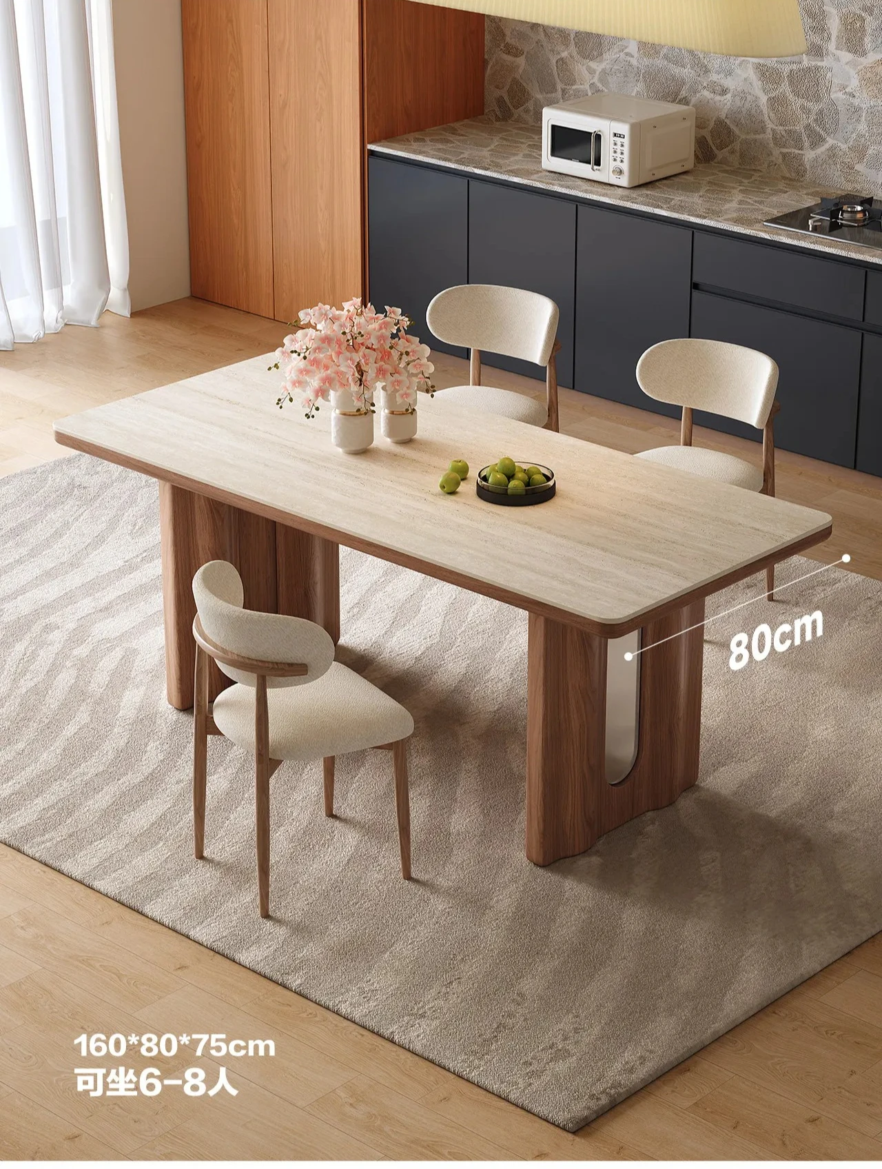 Slate dining table household small apartment, new modern simple rectangular medieval dining table
Slate dining table household small apartment, new modern simple rectangular medieval dining table