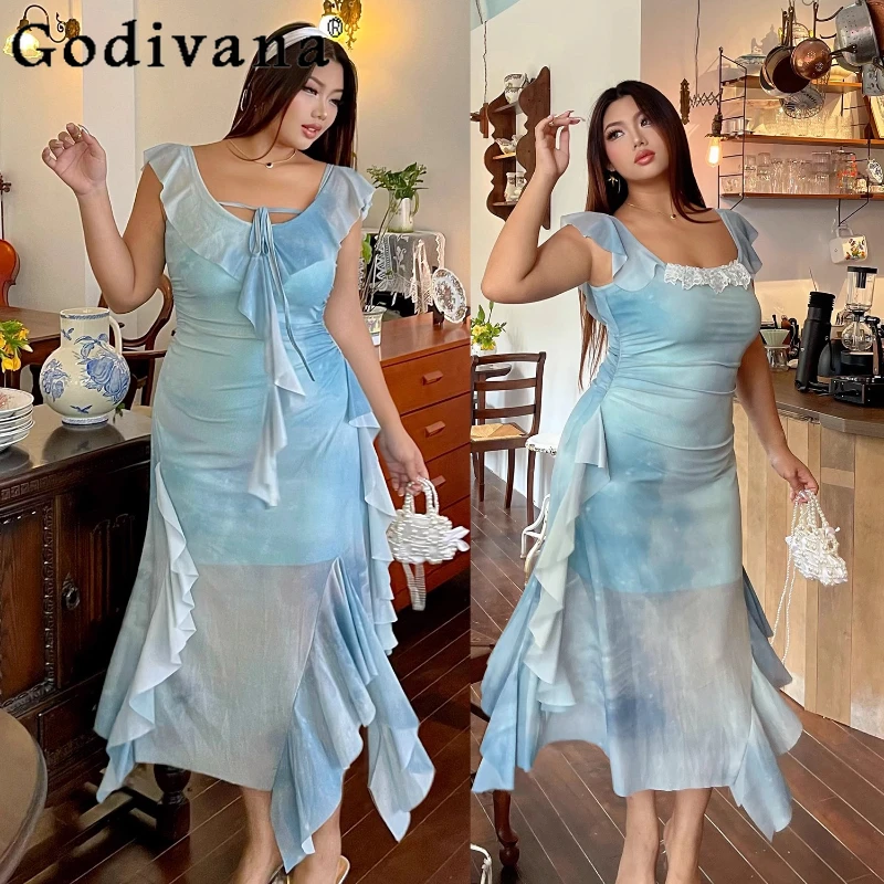 Lady Summer Plus Size Sweet Slim Split Sexy Vacation Suspender Dress High Waist Street V-Neck Ruffles Print Street Long Dresses
Lady Summer Plus Size Sweet Slim Split Sexy Vacation Suspender Dress High Waist Street V-Neck Ruffles Print Street Long Dresses