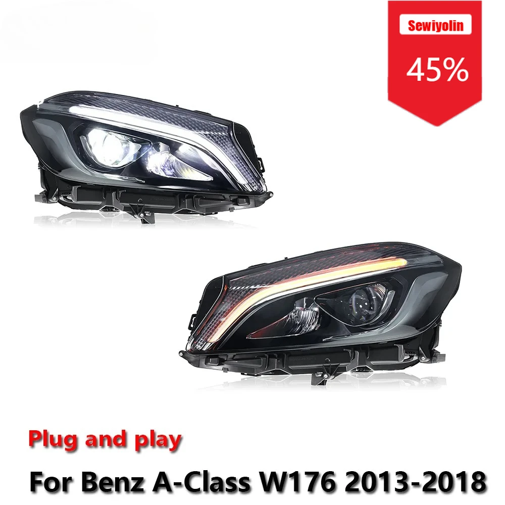 Sewiyolin автомобильные светодиодные фары в сборе для Benz W176 2013-2018 противотуманные DRL тормозные указатели поворота Plug and Play
Sewiyolin автомобильные светодиодные фары в сборе для Benz W176 2013-2018 противотуманные DRL тормозные указатели поворота Plug and Play