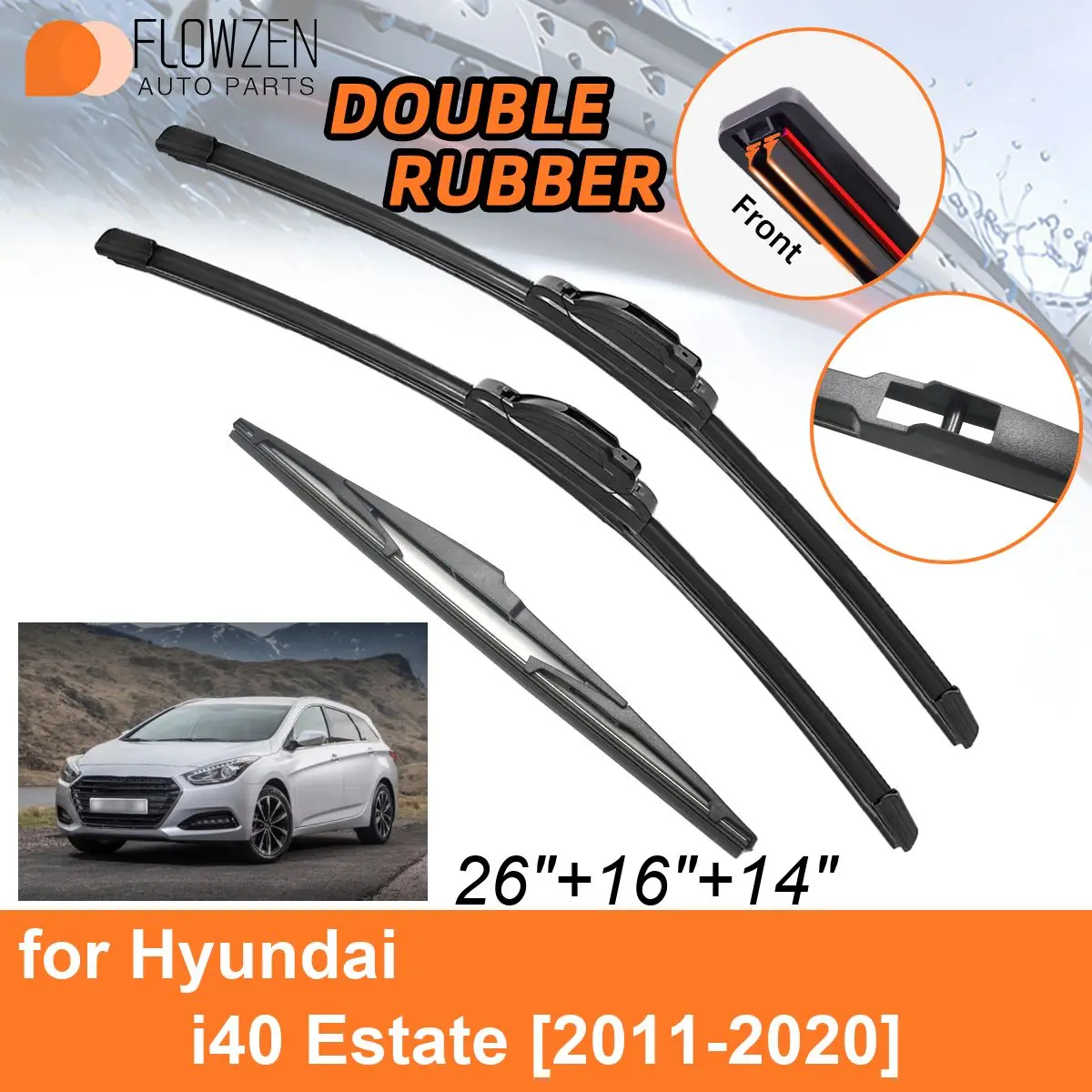 Двойные резиновые автомобильные дворники для Hyundai i40 Estate 2011-2020, задние щетки, аксессуары 2013, 2014, 2015, 2016, 2017, 2018, 2019, 2020
Двойные резиновые автомобильные дворники для Hyundai i40 Estate 2011-2020, задние щетки, аксессуары 2013, 2014, 2015, 2016, 2017, 2018, 2019, 2020