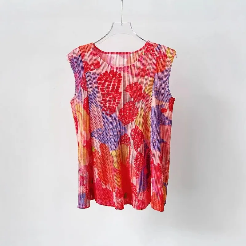 Miyake Pleated Vest 2026 New Fashion Printed Top Sleeveless T-Shirt Simple Elastic Lightweight Women's Clothing Wrinkle-Free
Miyake Pleated Vest 2026 New Fashion Printed Top Sleeveless T-Shirt Simple Elastic Lightweight Women's Clothing Wrinkle-Free
